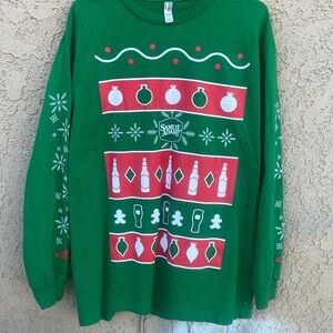 Samuel Adams Ugly Christmas Shirt Sz L Holiday Party